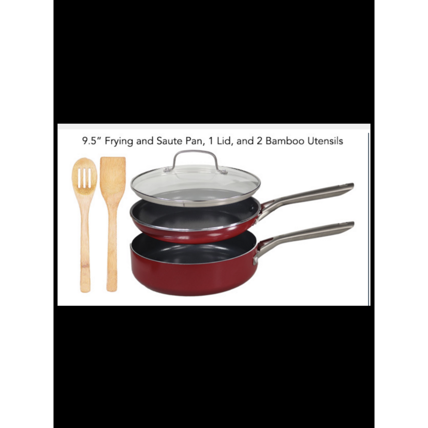 Red Volcano 5pc Non-Stick Cookware Set