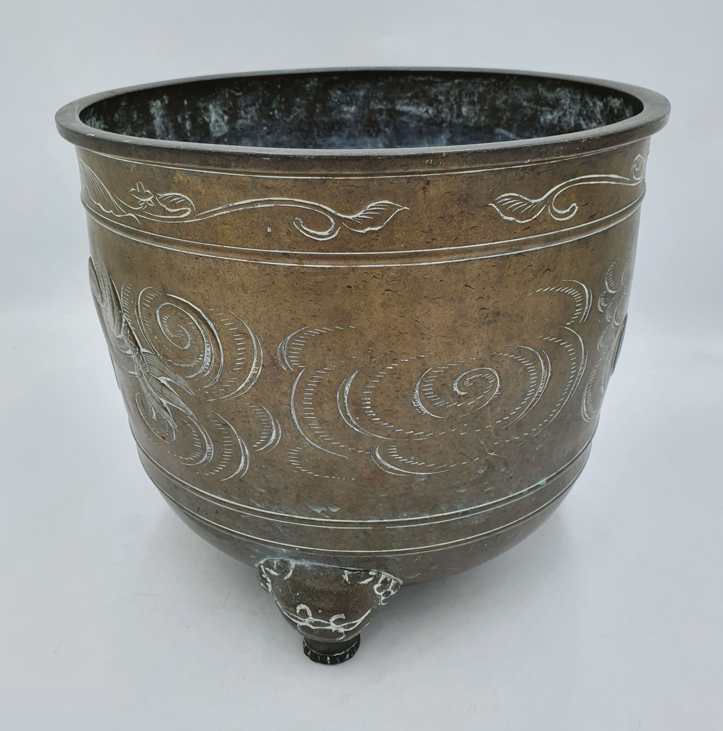 A Chinese Brass Jardiniere