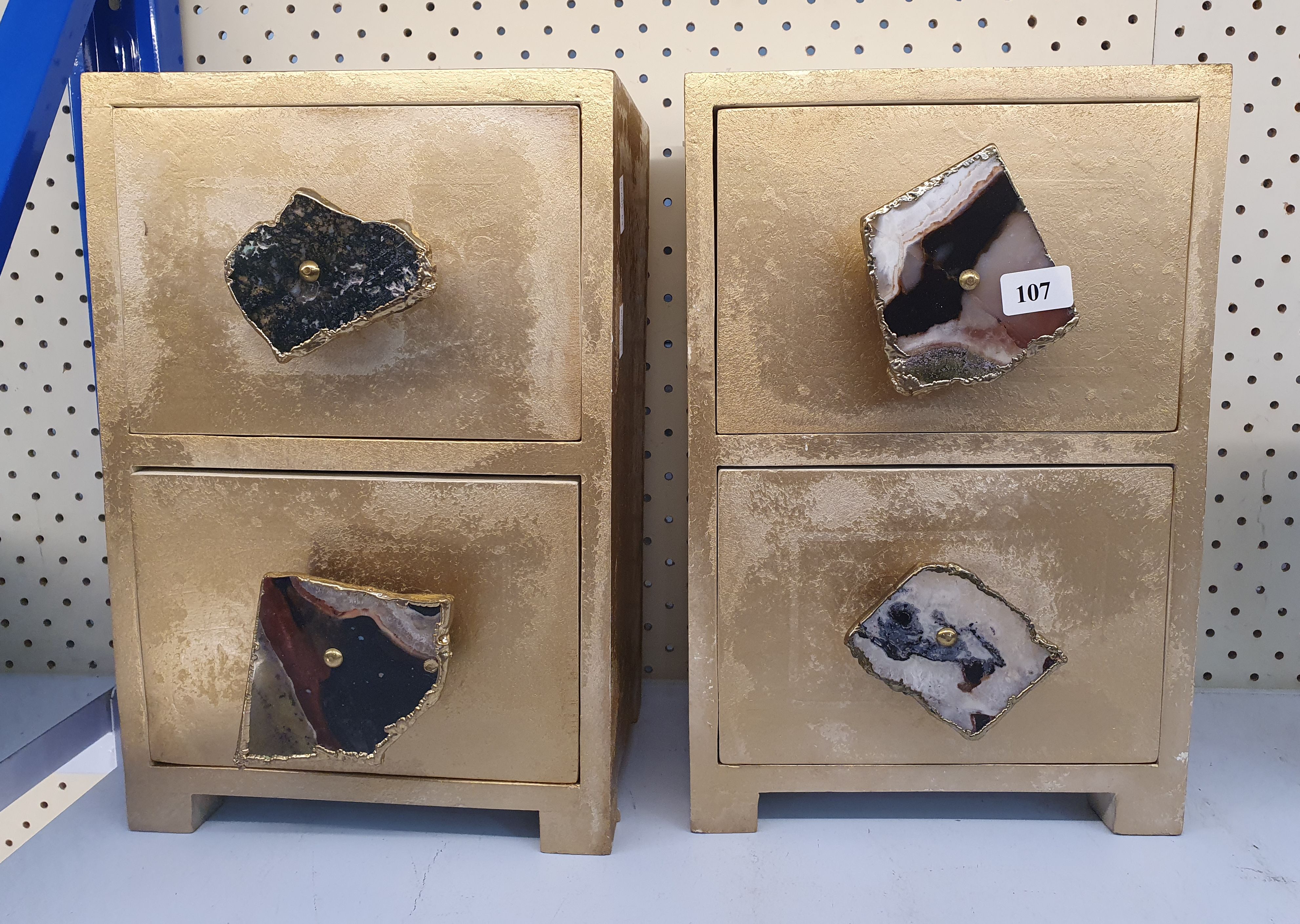 107 · A PAIR OF JEWELLERY DRAWERS