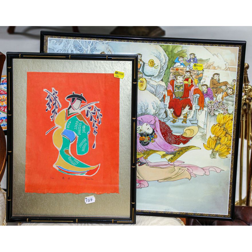 Two Contemporary Japanese Framed Prints