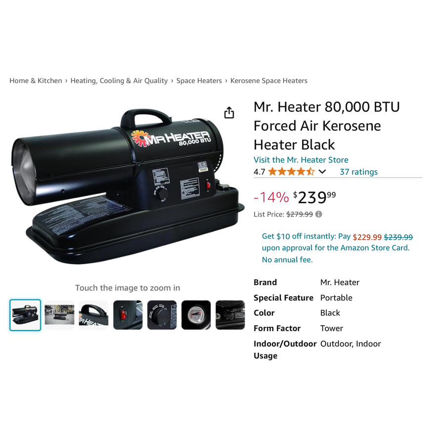 Mr. Heater 80,000 BTU Heater