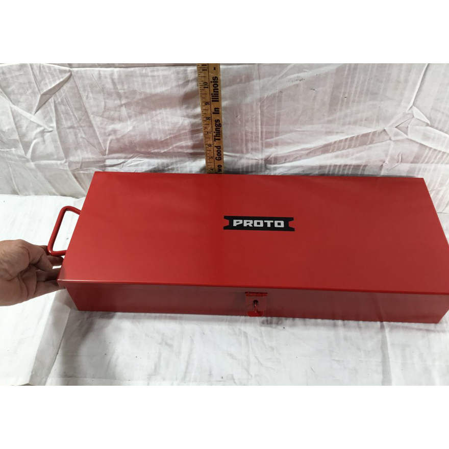 Proto J5695 Heavy Duty Portable Steel Tool Box 3-3/8"H x 20-1/8"W x 7-15/16"D