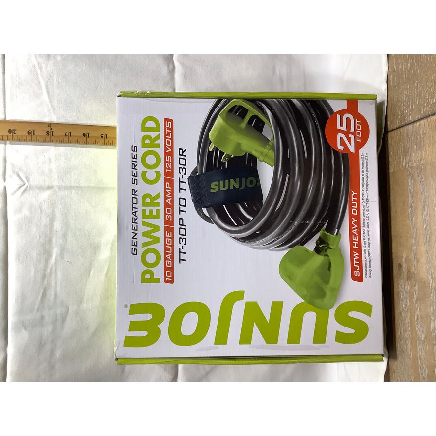 SunJoe Generator Series Power Cord 10 Gauge 30AMP 125V 25'