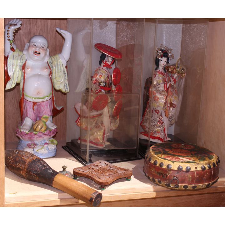 Asian Decorative Items, Budai, Japanese Dolls, Drum