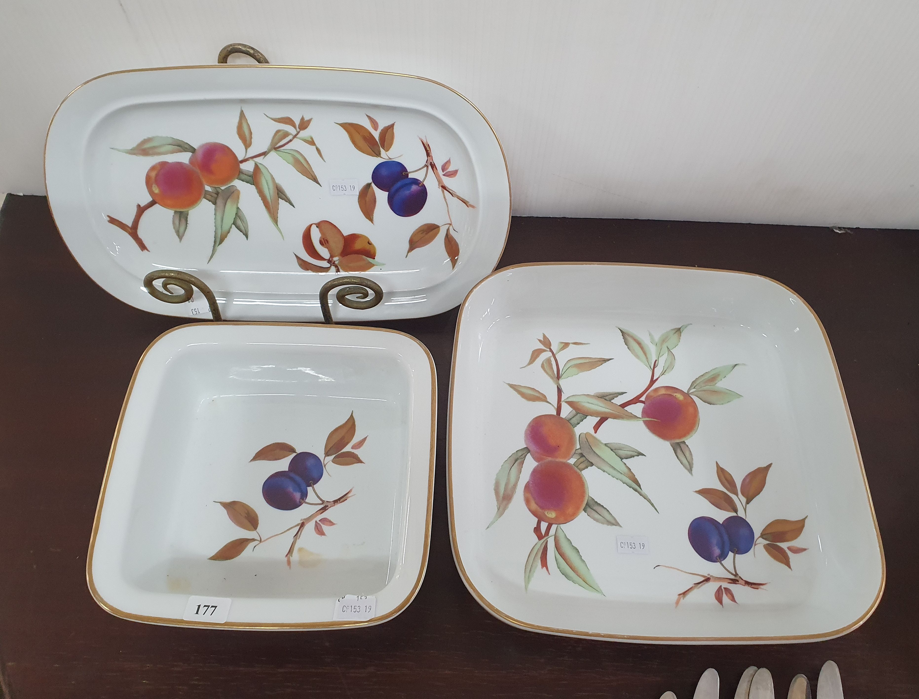 THREE ROYAL WORCESTER OVEN PROOF DISHES