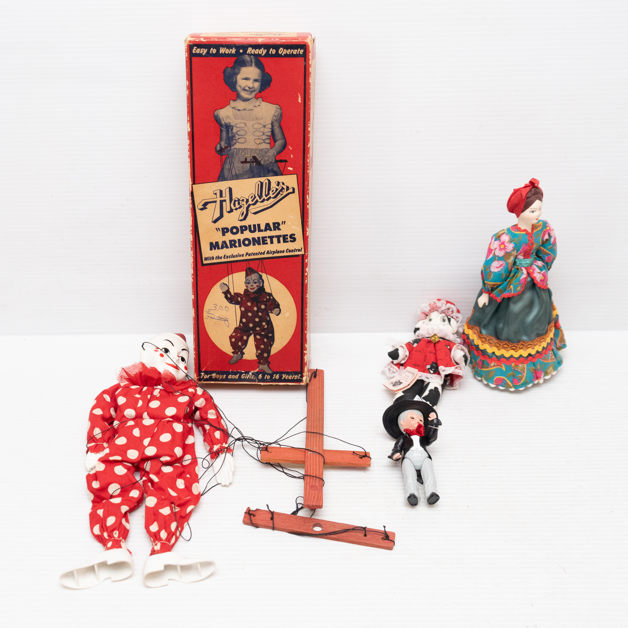 Hazelle's "Popular" Celluloid Baby, Rabbit Doll & Geisha