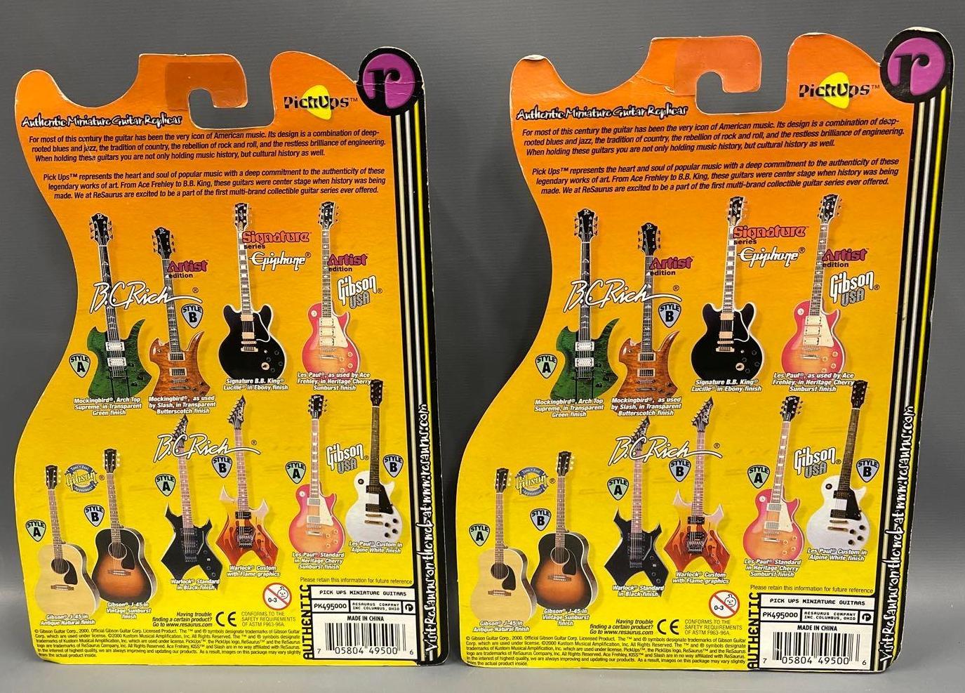 Ten Pickups authentic miniature guitar replicas complete set