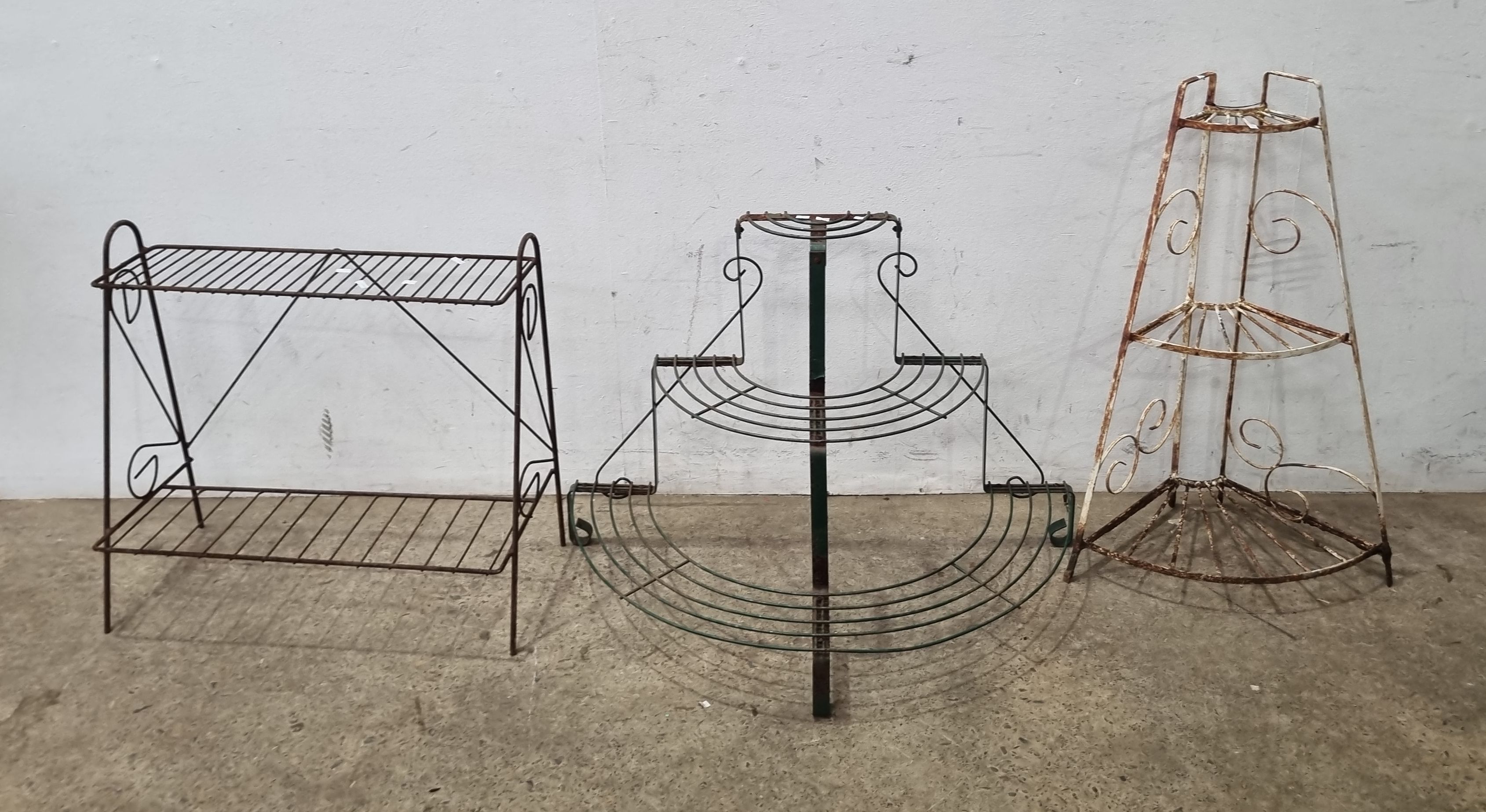 1105 · THREE VARIOUS PLANT STANDS