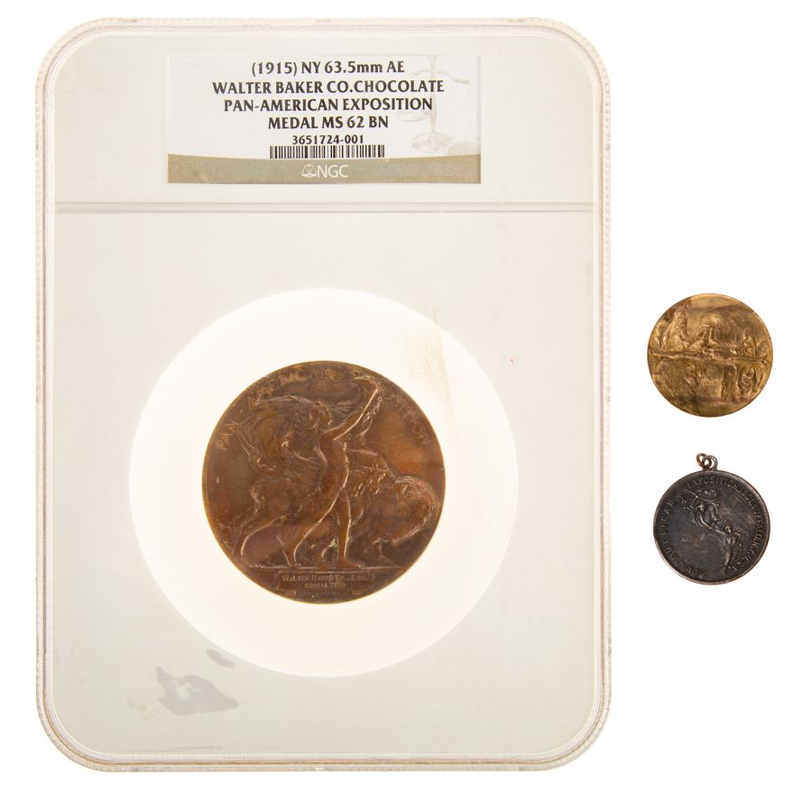 Pan-American Expo Medal NGC62 & Two Other Medals