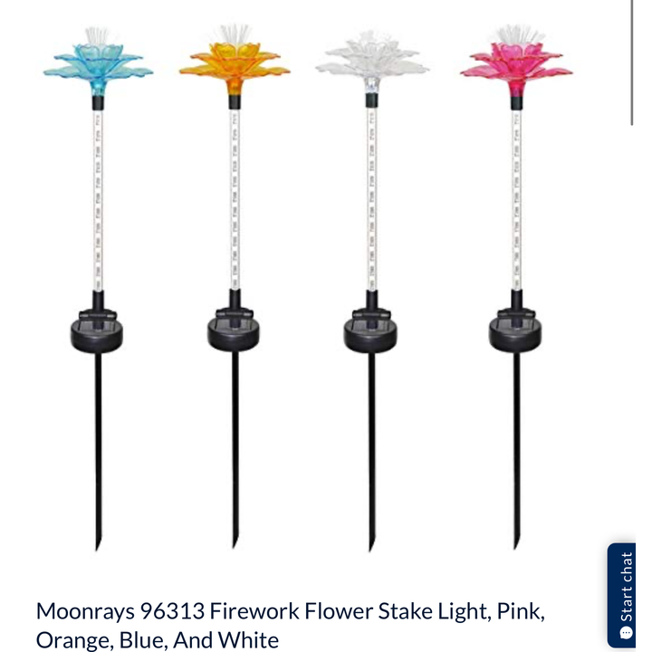 Moonrays 96313 Firework Flower Stake Light (Pink, Orange,Blue,And White)