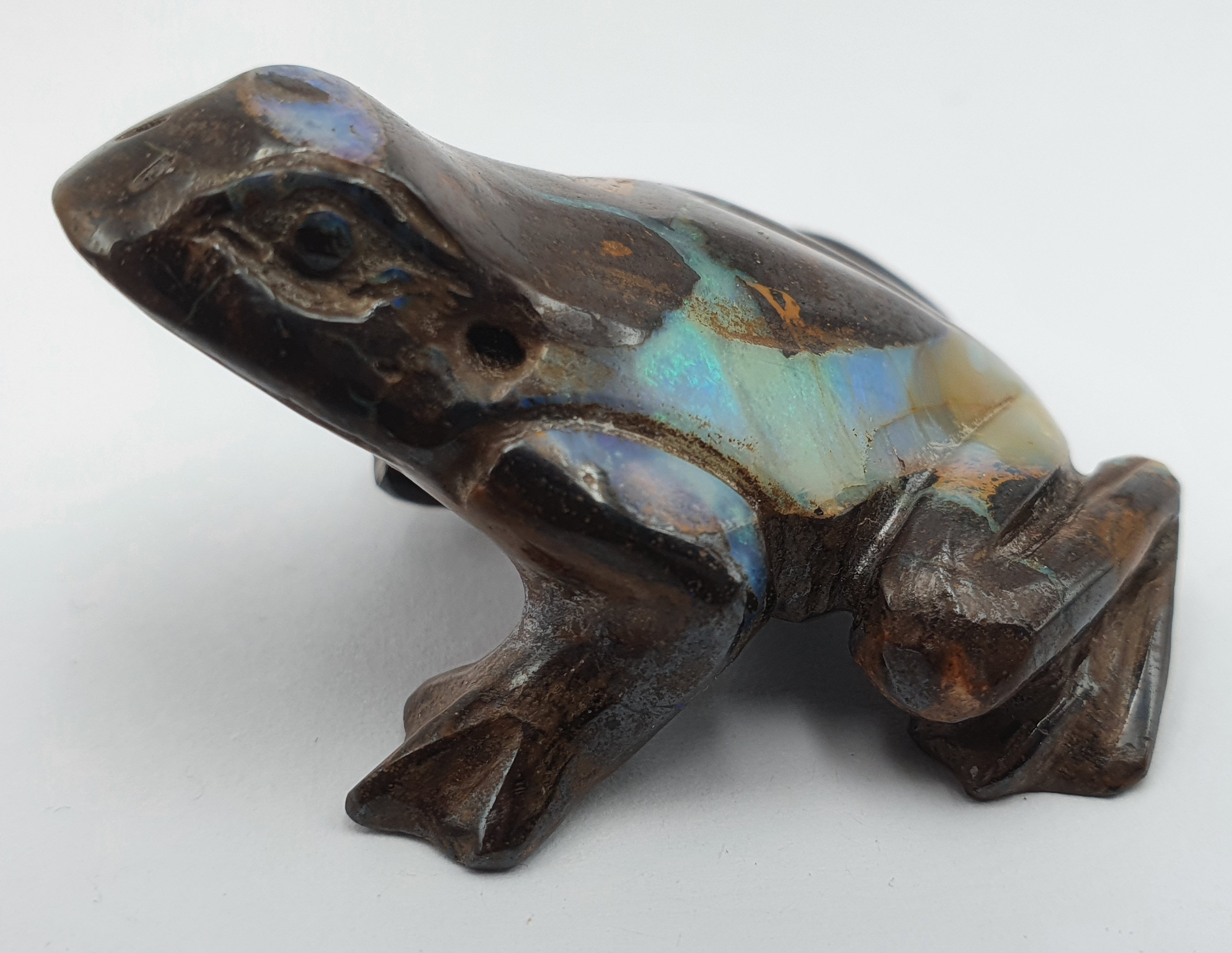 239 · A LARGE AUSTRALIAN BOULDER OPAL CARVED FROG