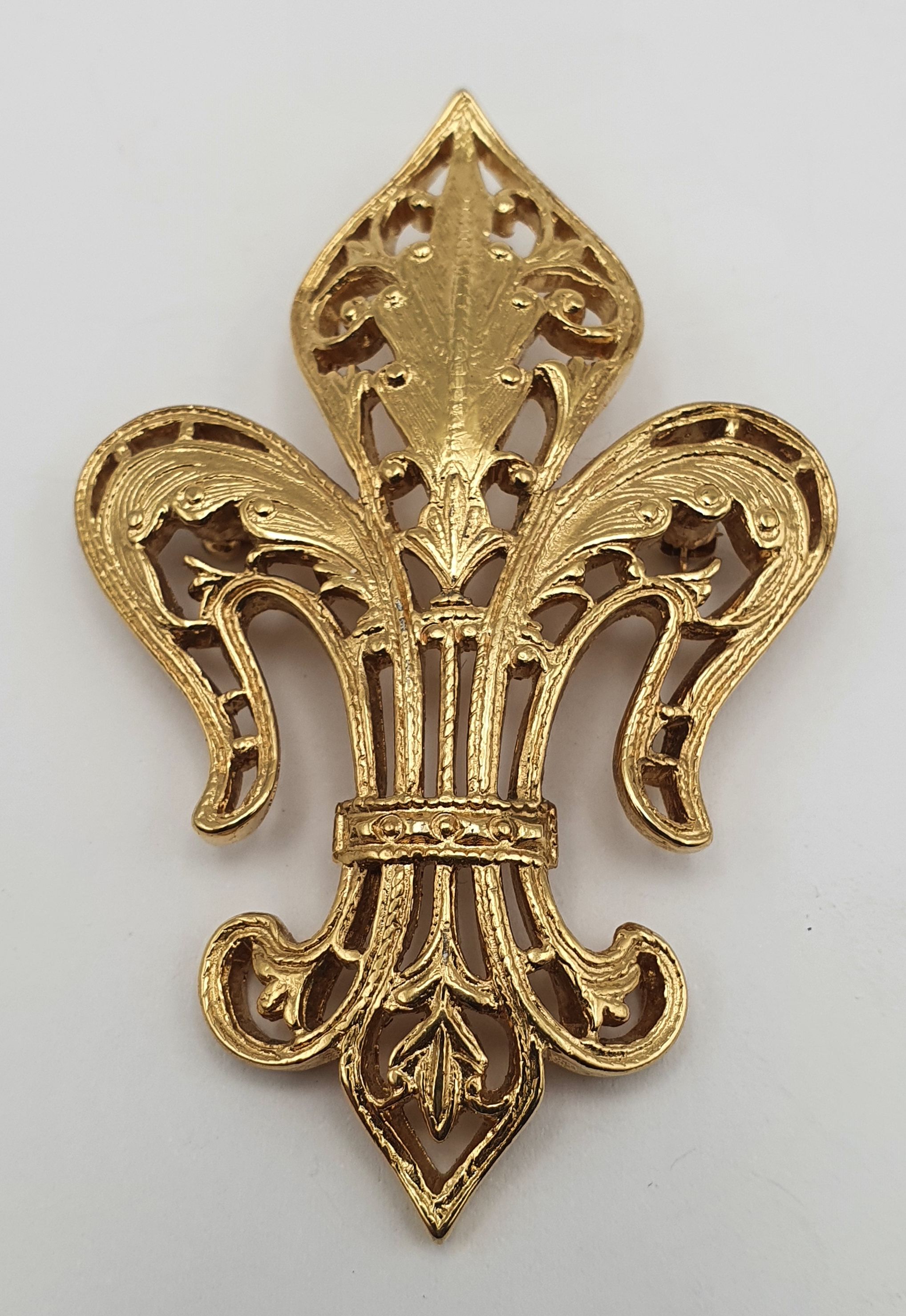 A Monet Gold Plated Art Nouveau Style Brooch