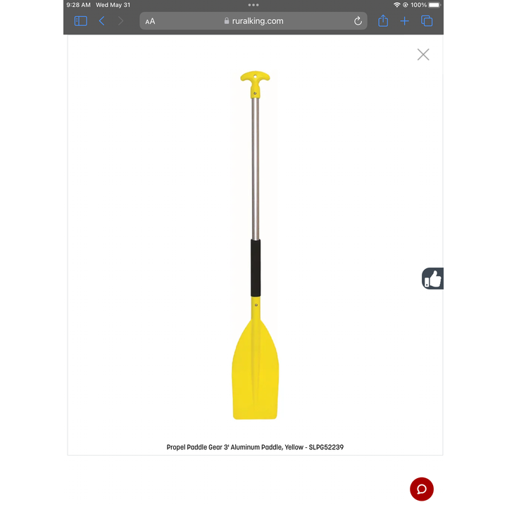 Buying (4) 4-1/2' Shoreline Marine Aluminum / Blk Synthetic Paddle