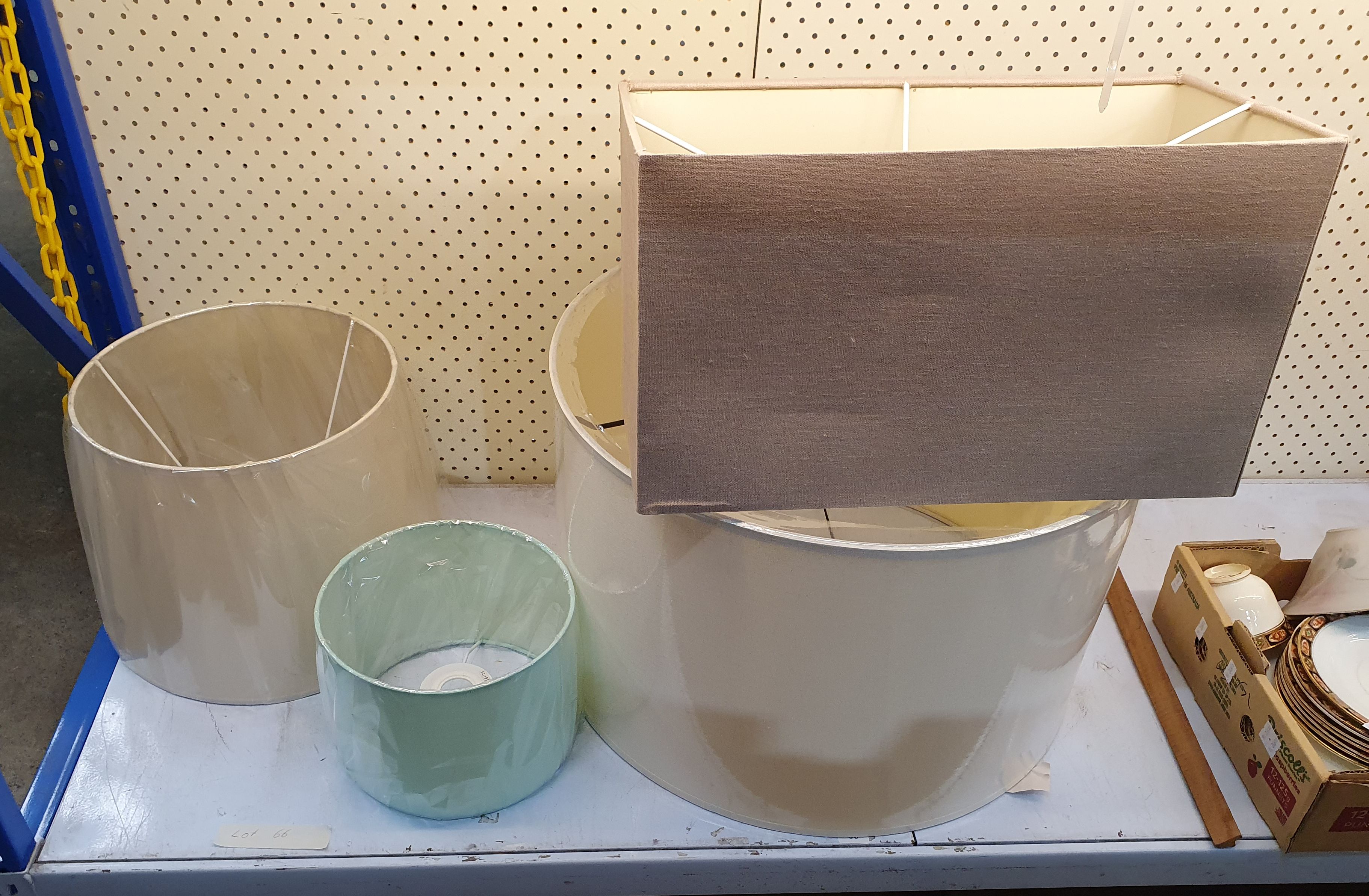 66 · FOUR CONTEMPORARY LAMP SHADES