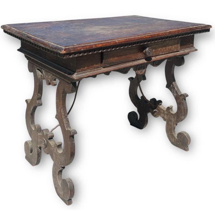 An Antique Italian Walnut Fratino Table