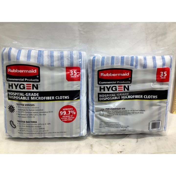 Buying (2) Rubbermaid Hygen Hospital-Grade Disposable Microfiber Cloths
