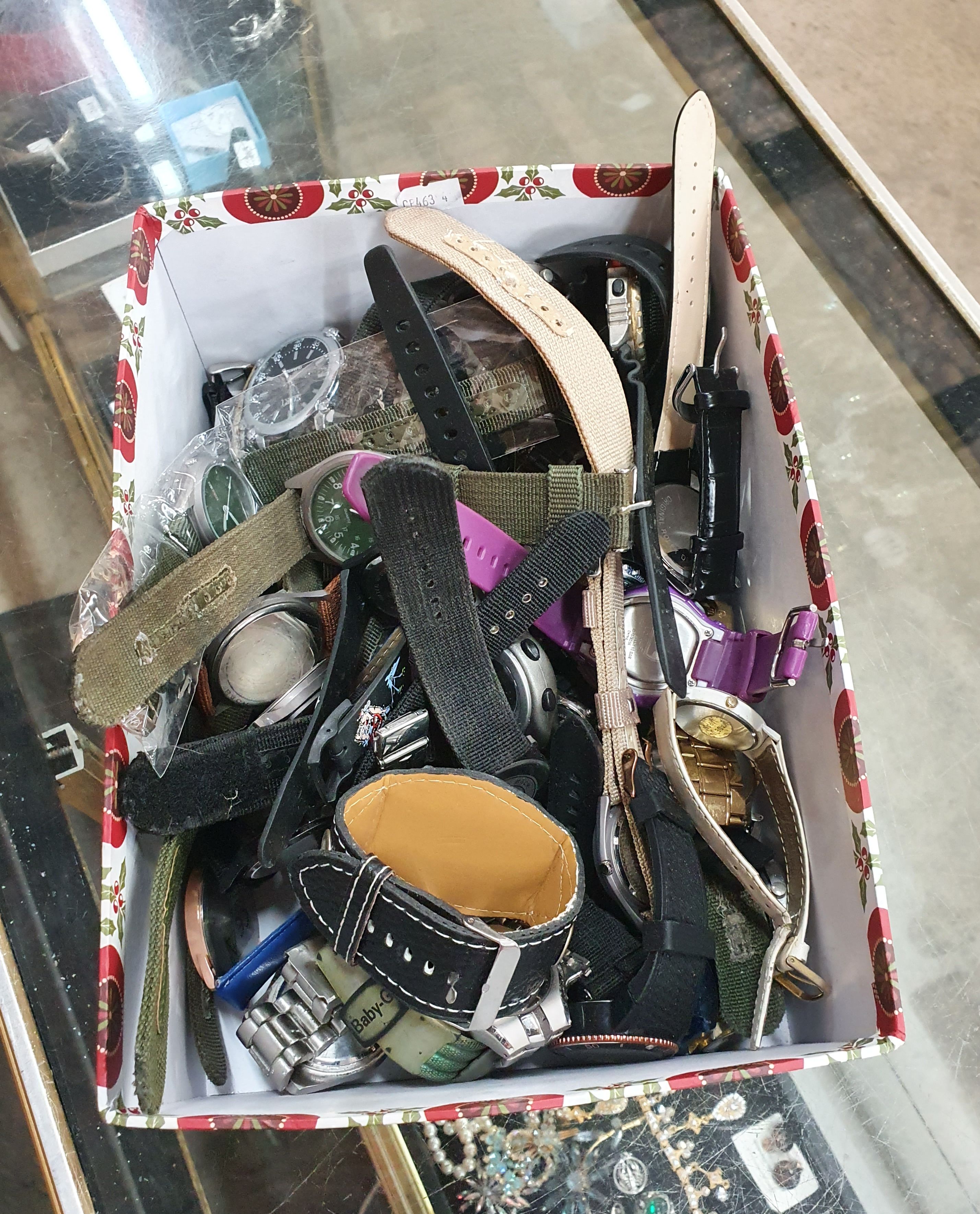 A Tray Of Various Watches