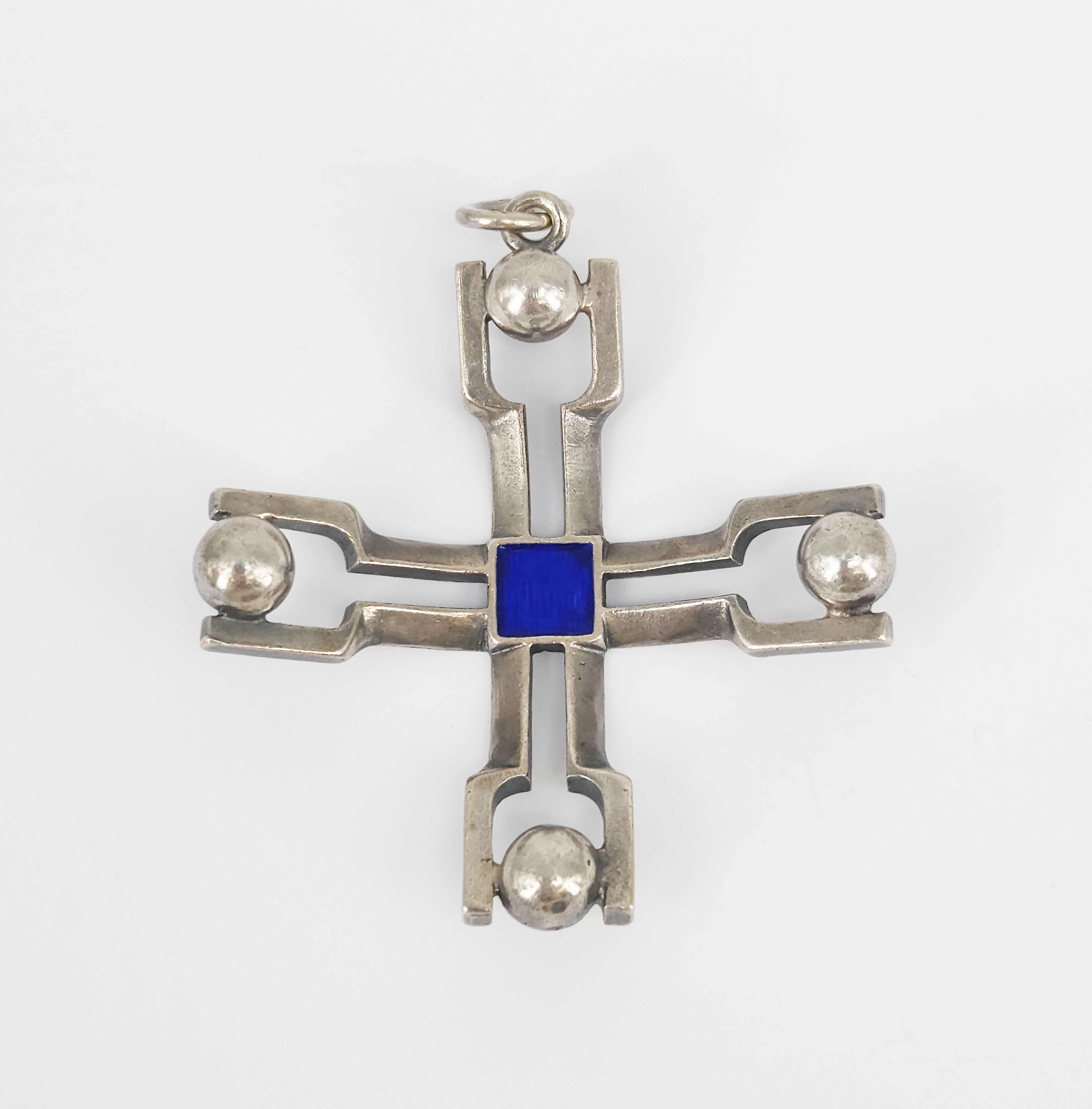 An Italian Ottaviani Silver And Enamel Pendant