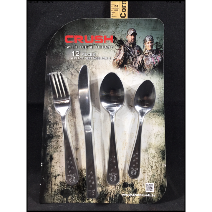 Crush 12pc Silverware - 4 Place Settings for 3