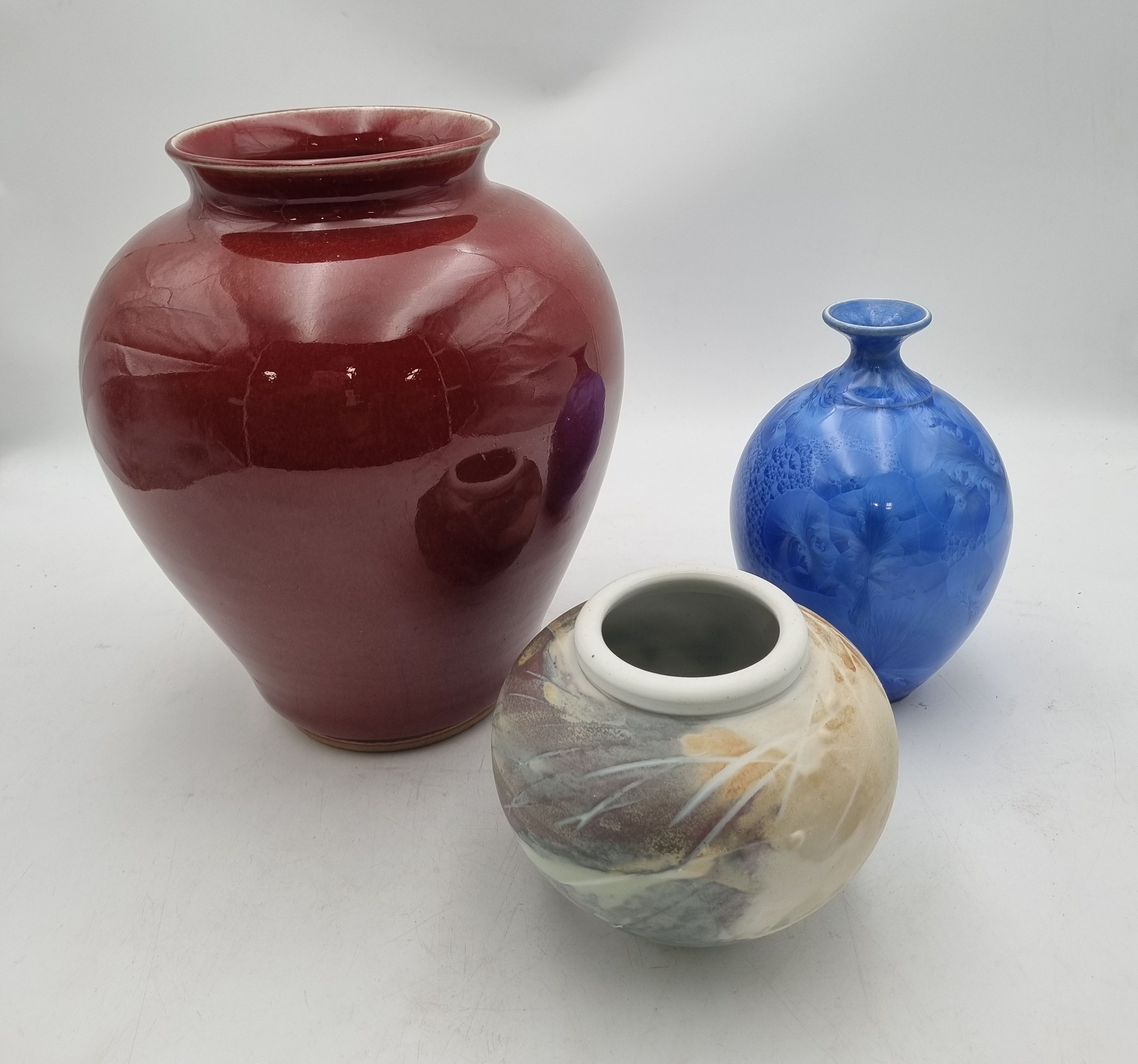AN AUSTRALIAN POTTERY SANG DE BOUEF GLAZED VASE