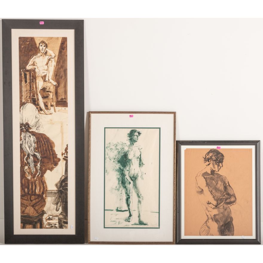 John Lincoln. Three Assorted Framed Drawings