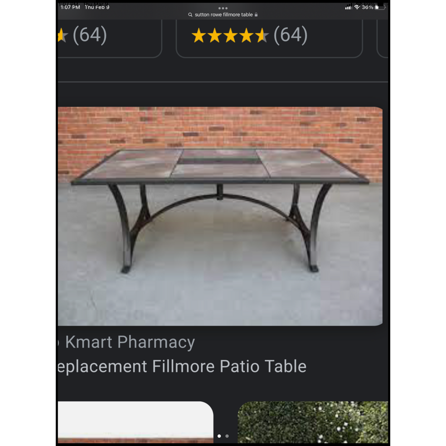 Sutton Rowe Dining Table w/5 Tiles- TABLE ONLY