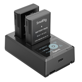SmallRig 2x EN-EL14 7.77Wh 7.4V 1050mAh Camera Battery and Dual Charger Kit - KK0