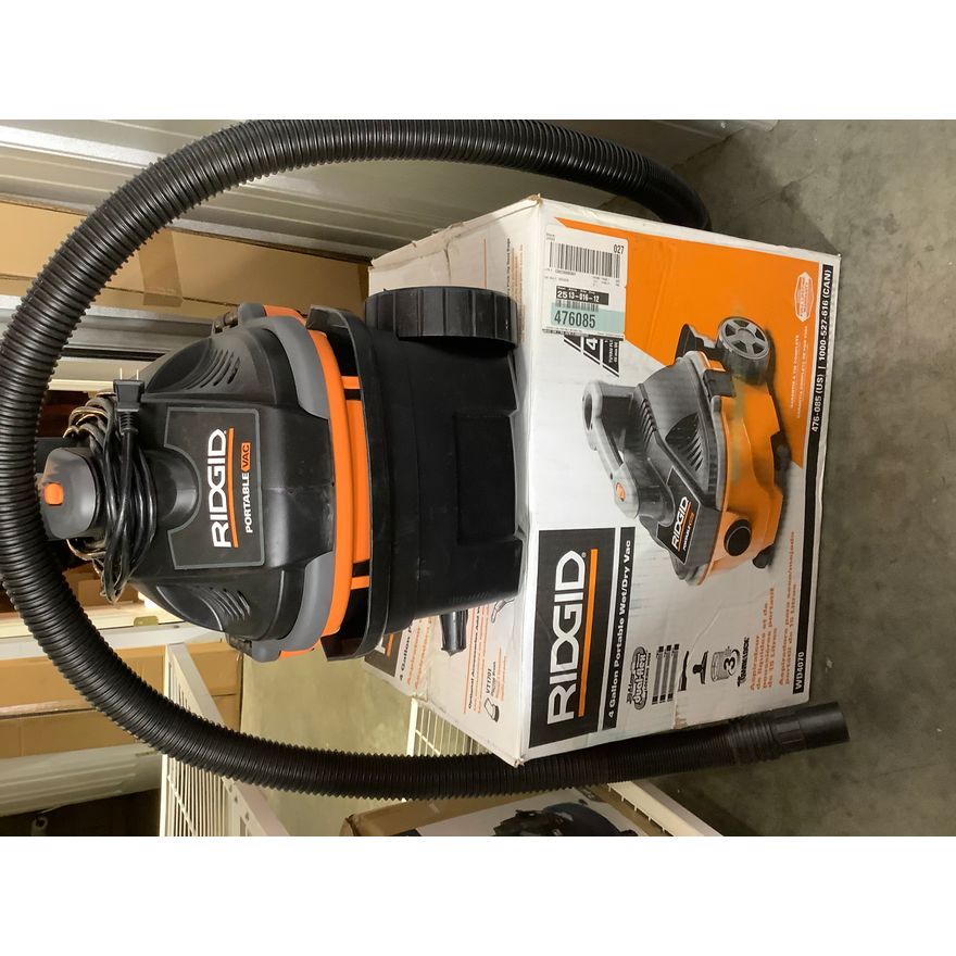 Rigid 4-Gallon Portable Wet/Dry Vac w/ Wheels