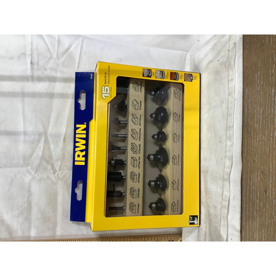 Irwin 15pc Router Bit Set