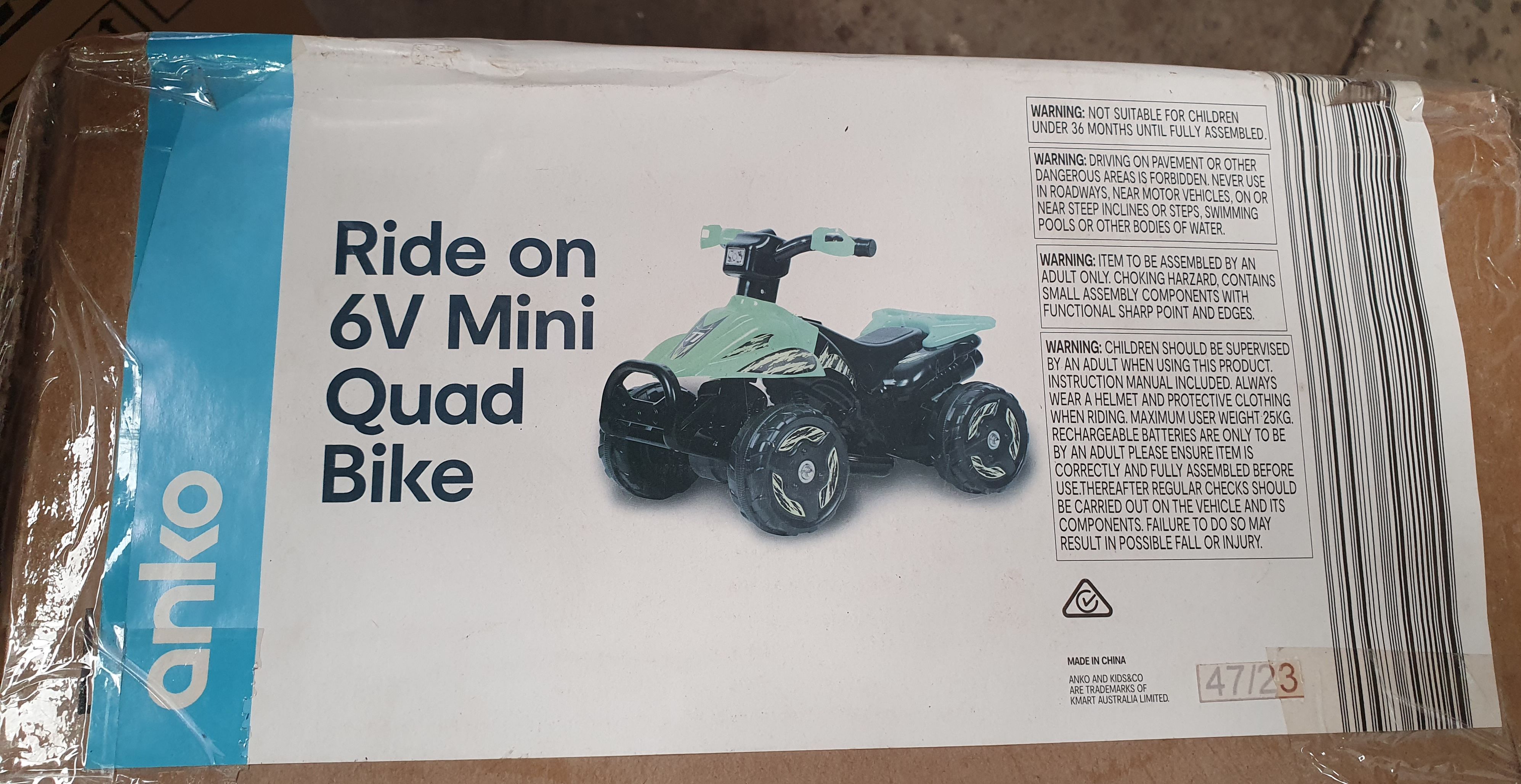 A RIDE PN 6V MINI QUAD BIKE