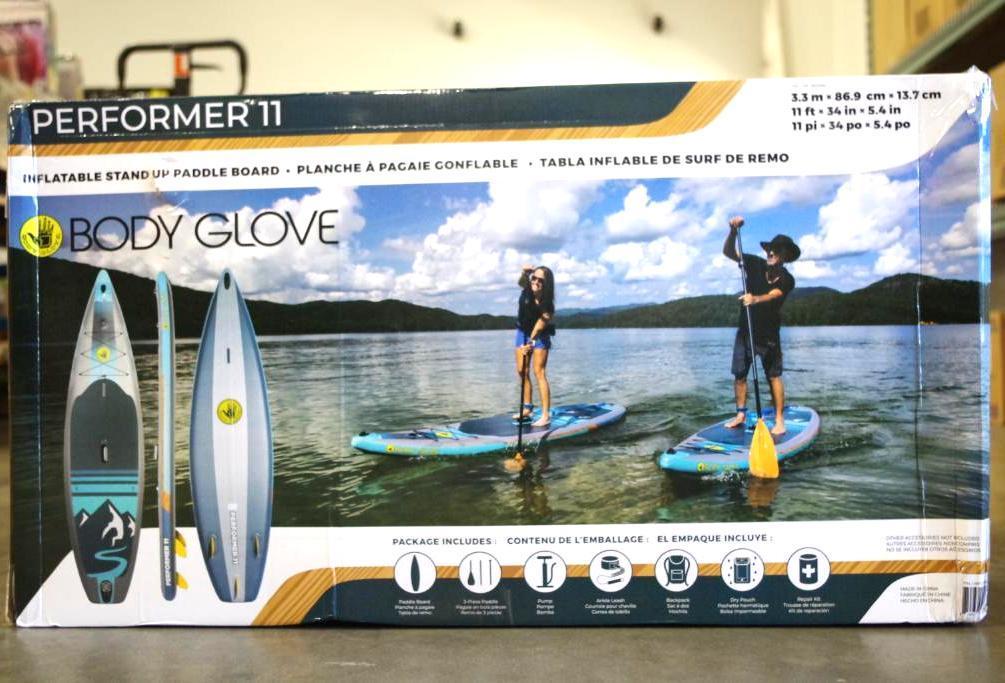 BODY GLOVE Performer 11 Inflatable Stand up Paddle Board Package Bid