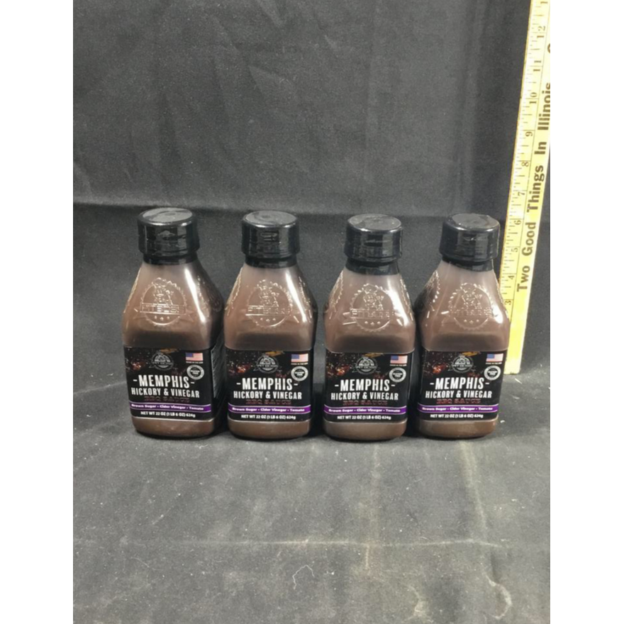 4pk Pitboss Memphis Hickory & Vinegar BBQ Sauce 22 oz Each
