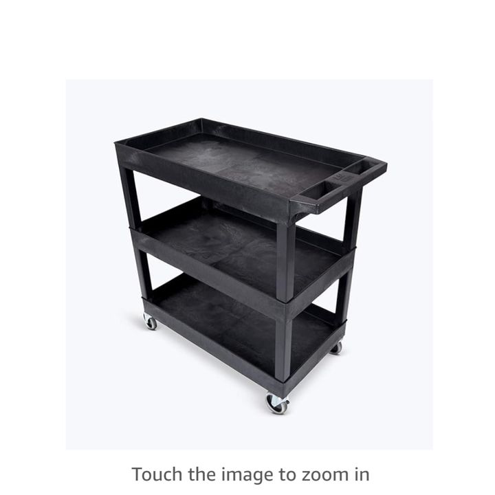Stand Steady Tubstr 3 Shelf Utility Cart, Holds 300lbs, 18"x35"