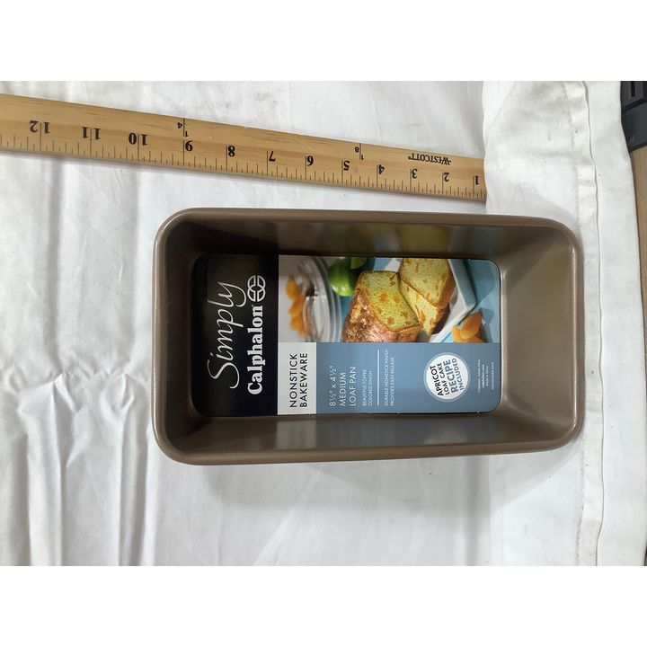 Simply Calphalon Nonstick Bakeware 8-1/2" x 4-1/2" Medium Loaf Pan Beatiful Toffee Colored Finish
