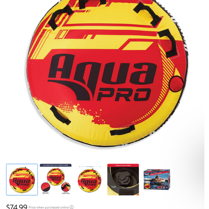 Aqua Pro One Rider Water Sports Towable 60" Diameter - In Box