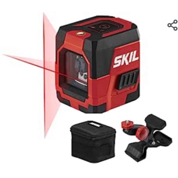 SKIL 30ft Max Range Self-Leveling Cross-Line Laser w/ a Versatile Lamp