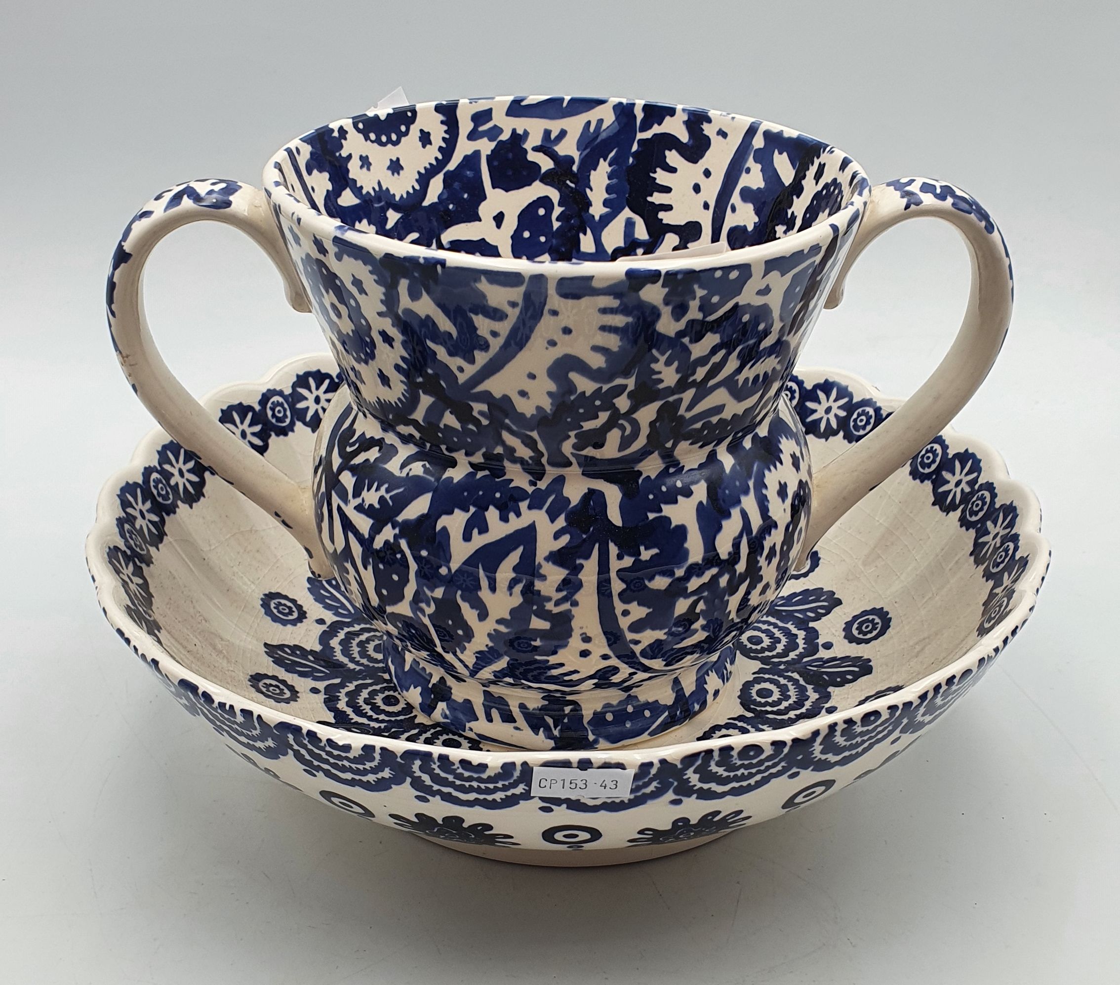 314 · AN EMMA BRIDGEWATER (ENGLAND) BOWL AND DOUBLE HANDLED VASE