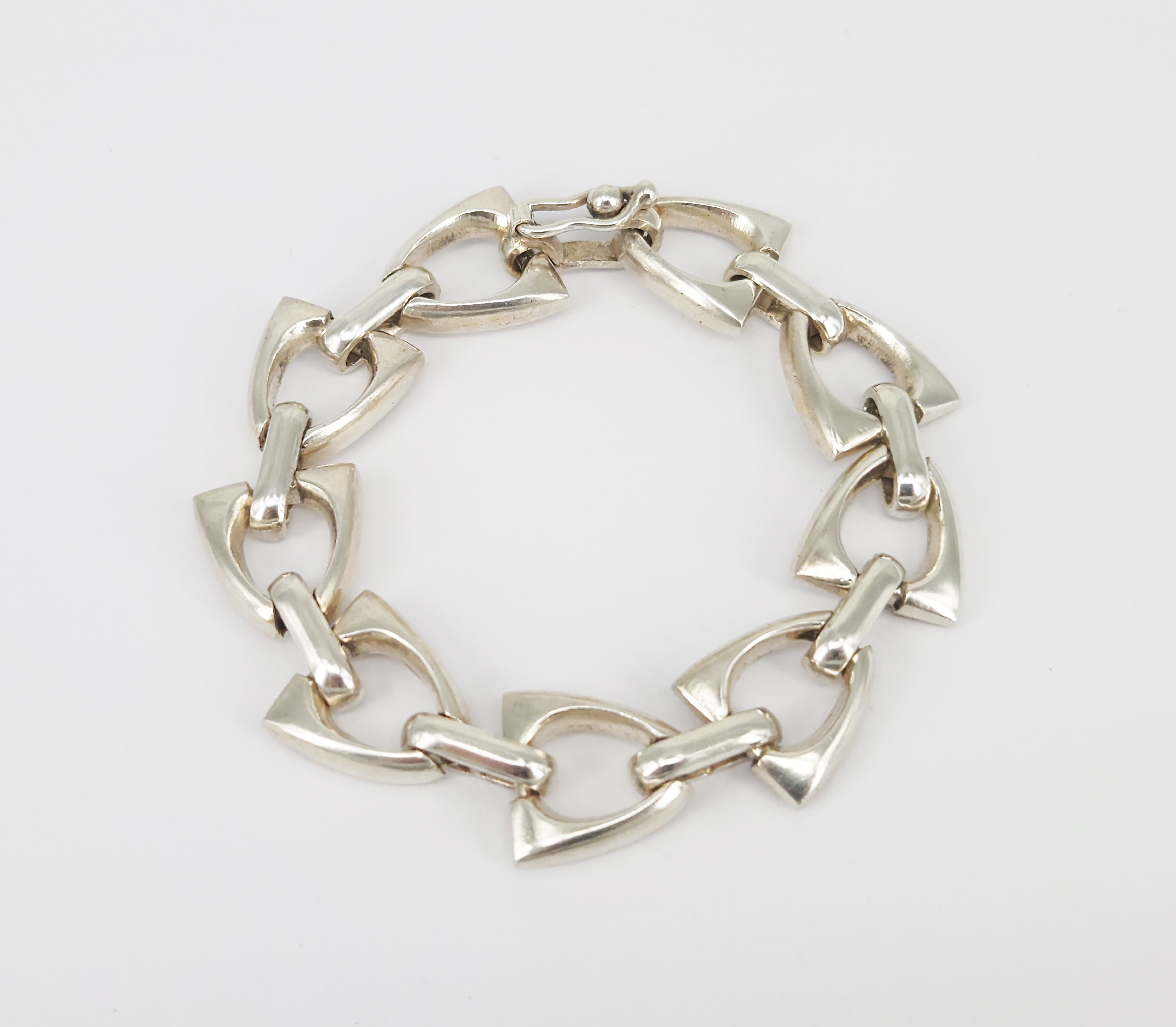 A Modernist Solid Silver Bracelet