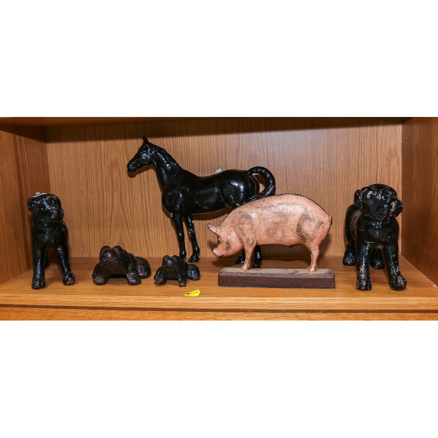 A Selection of Cast Iron Animal Form Doorstops