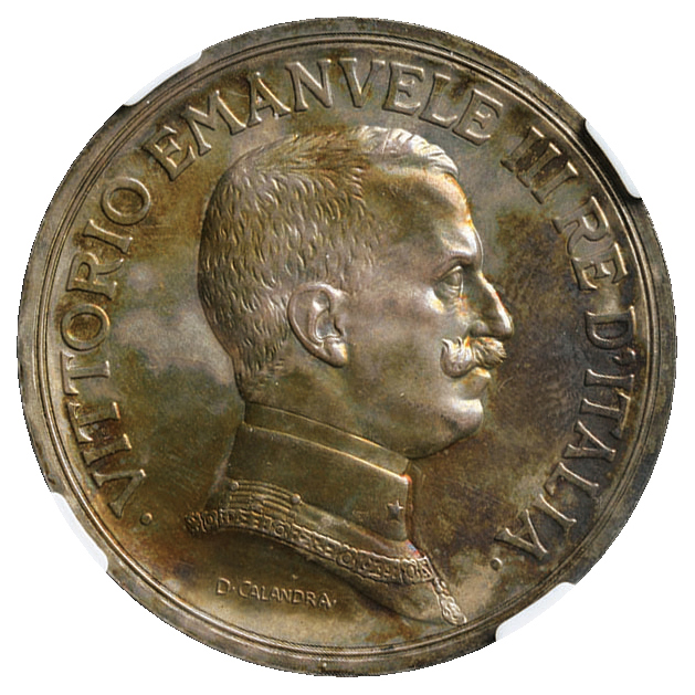 イタリア 1917 2リレ 特年 銀貨！！ クアドリガ ビットーリオ