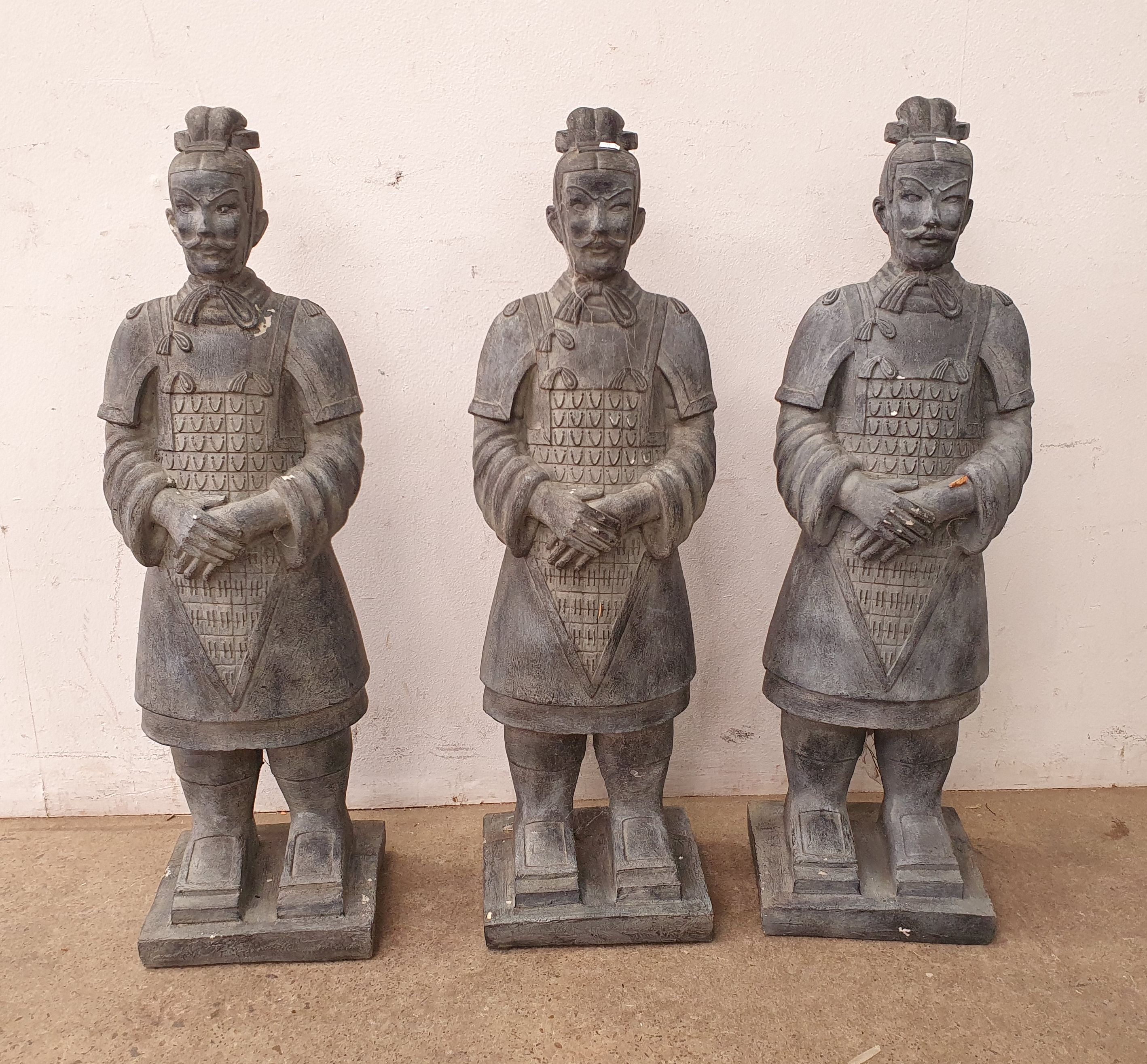 1032 · A TRIO OF COMPOSITE CHINESE WARRIORS