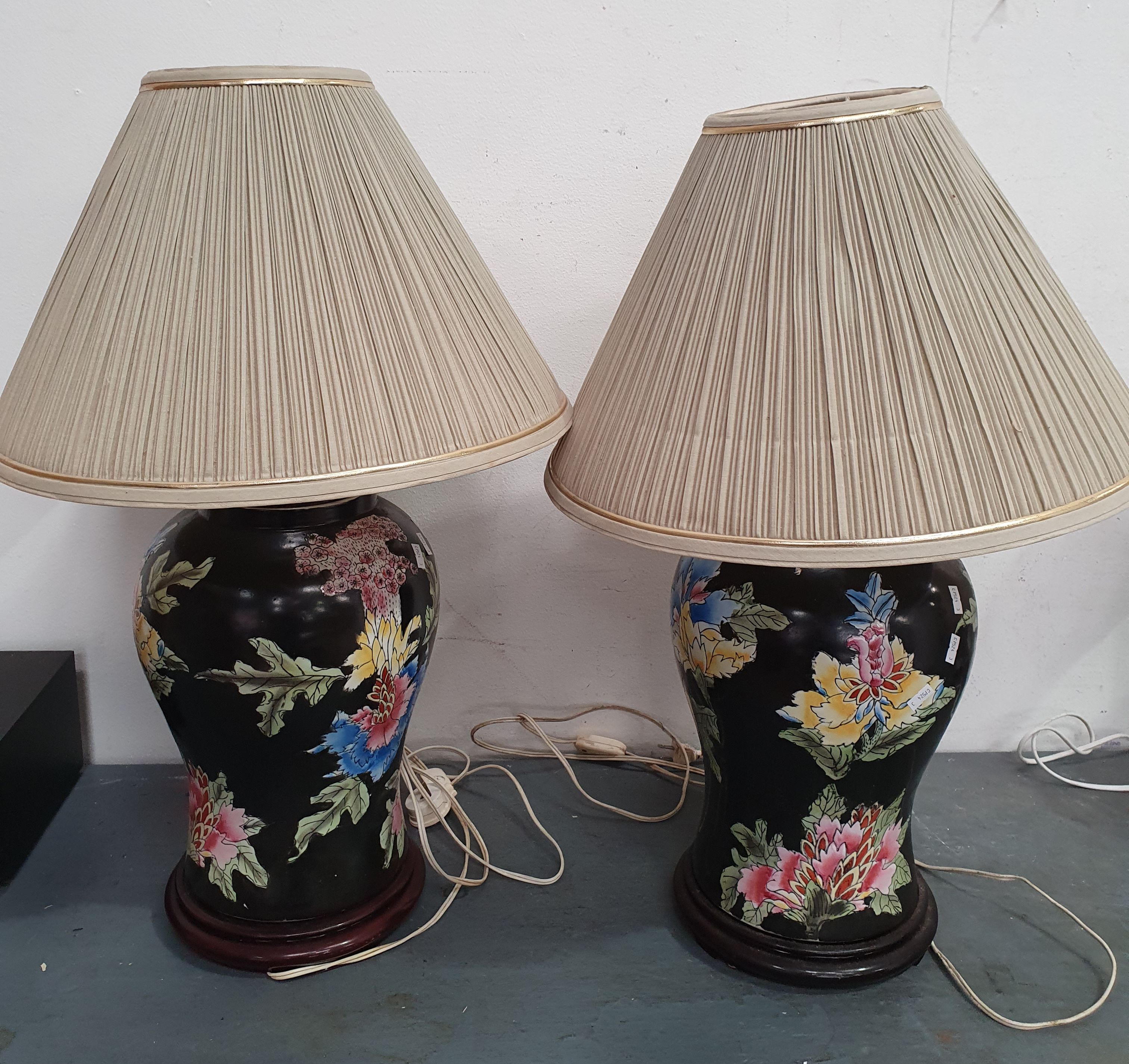 A Pair Of Asian Style Table Lamps