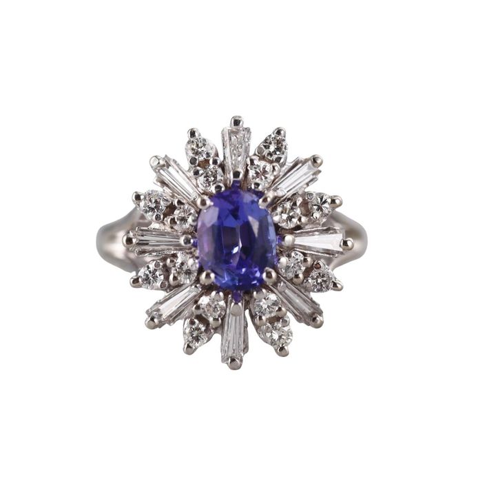 14k Gold Diamond Tanzanite Ring