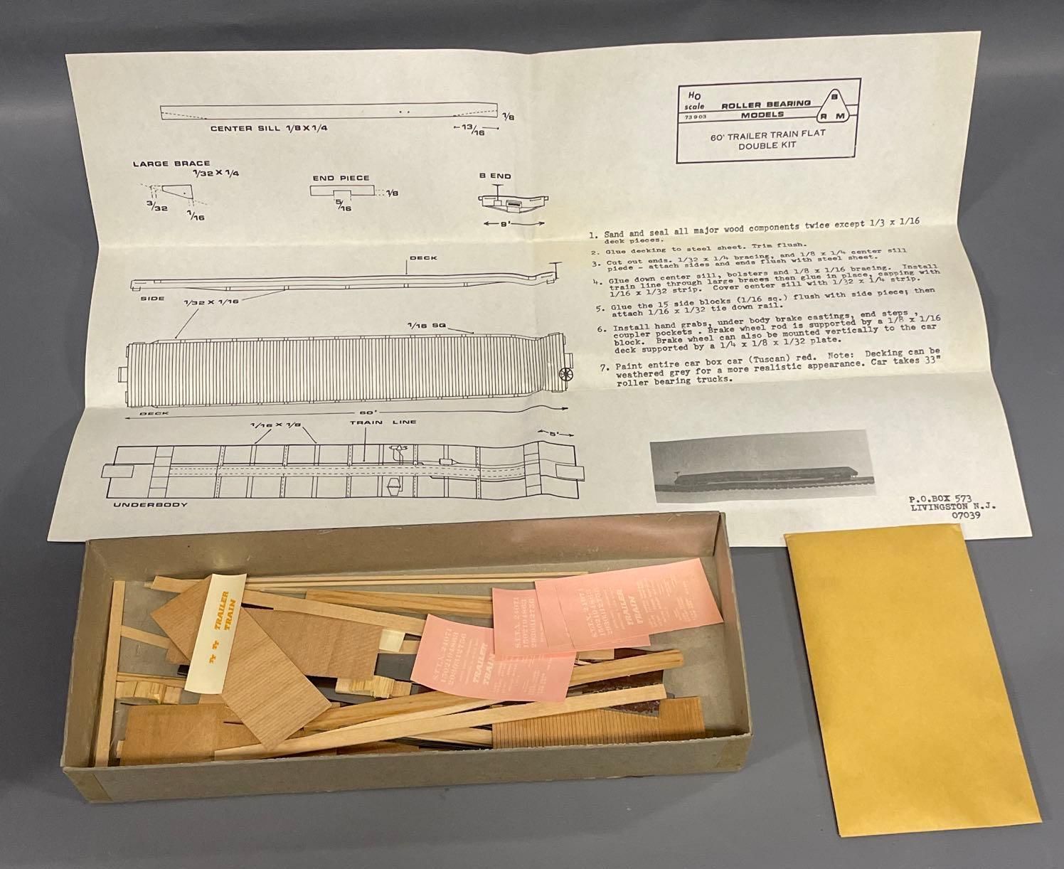 Sixteen Roller Bearing Models HO scale freight car craftsman kits in