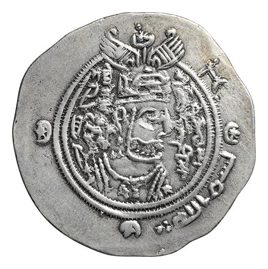 アラブ・ササン朝 ディルハム銀貨 AH81(AD700)アブド・アル・ラーマン