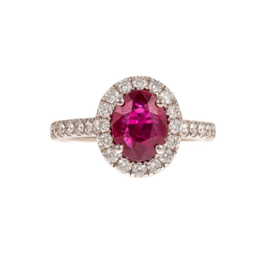 A 1.27ct Ruby & Diamond Ring in 18K