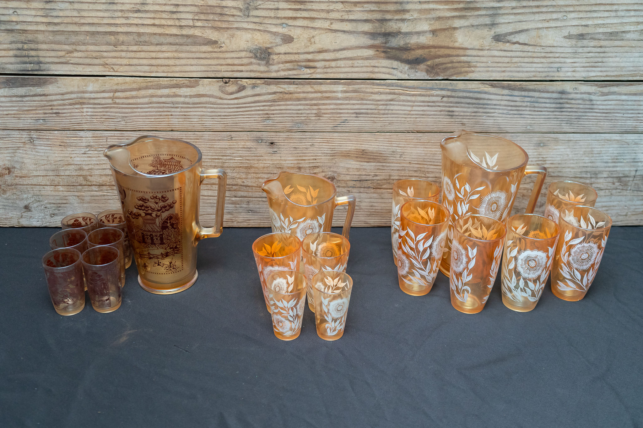 Three 1950's Pitcher & Tumble Sets | Harritt Group, Inc
