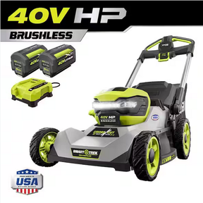 RYOBI 40V HP Brushless 21 in. Cordless Battery Walk Behind Dual-Blade Self-Propelled Mower C01