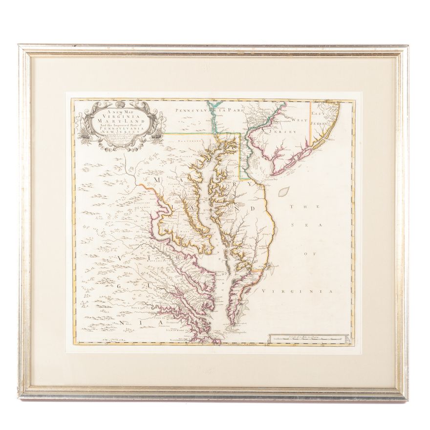 John Senex. New Map of Virginia, Maryland,