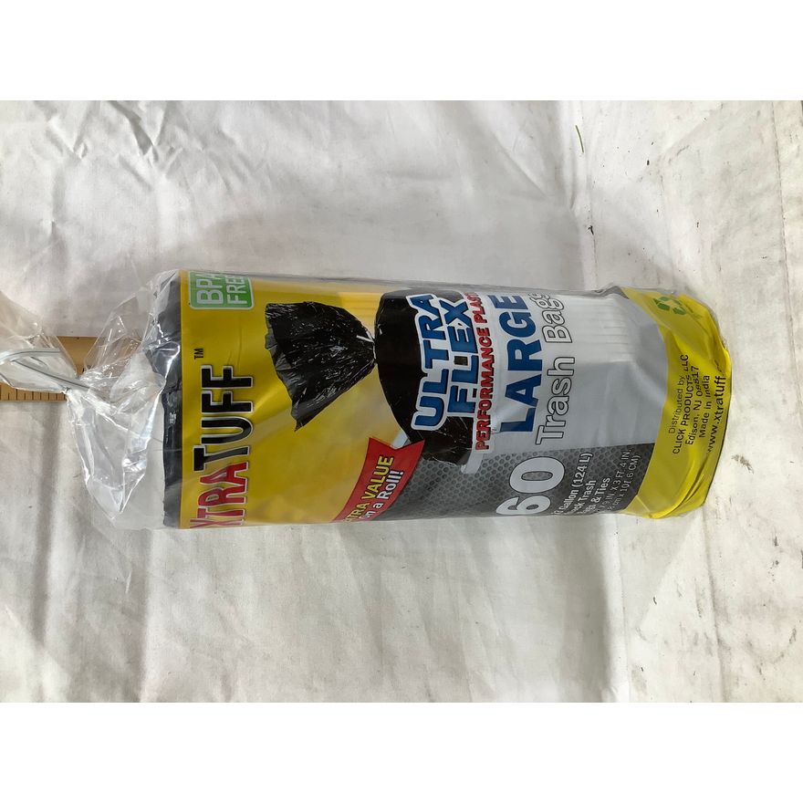 Xtra Tuf Ultra Flex Large Trash Bags- 60ct, 33 Gallon Black